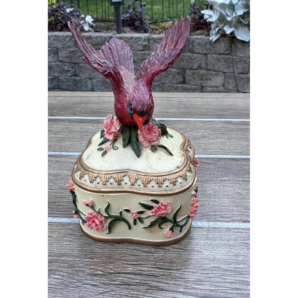 Heritage House Sing A Song Cardinal Musical Trinket Box You Light Up My Life